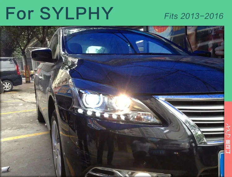 AKD автомобильный Стайлинг для Nissan Sylphy фары 2012- Sentra светодиодный фонарь DRL Hid опция Головной фонарь Ангел глаз луч аксессуары
