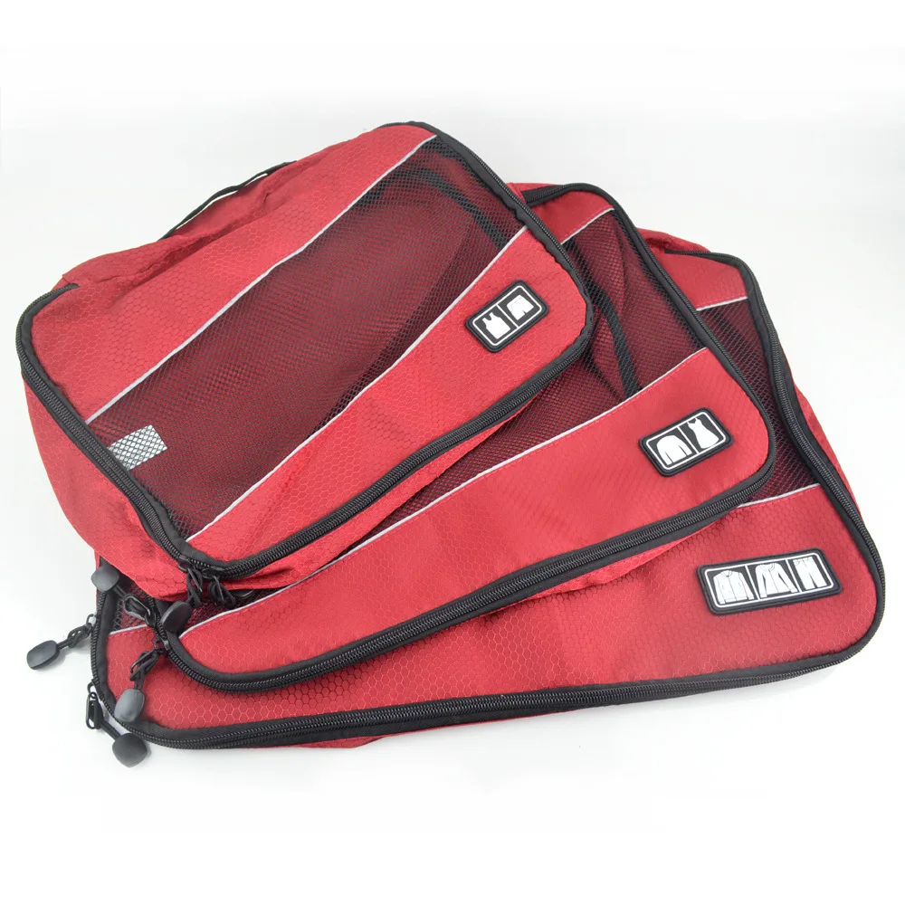 USDROPSHIP Travel Luggage Organizer 3Pieces Packing Cubes Set Breathable Mesh Bag Waterproof Accessories | Багаж и сумки