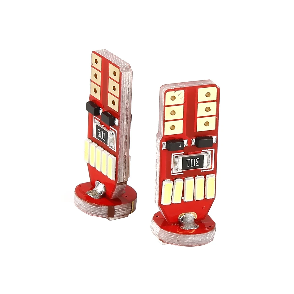 2шт T10 501 194 W5W светодиодный 4014 15 SMD Canbus автомобильный Smd светильник Светодиодная