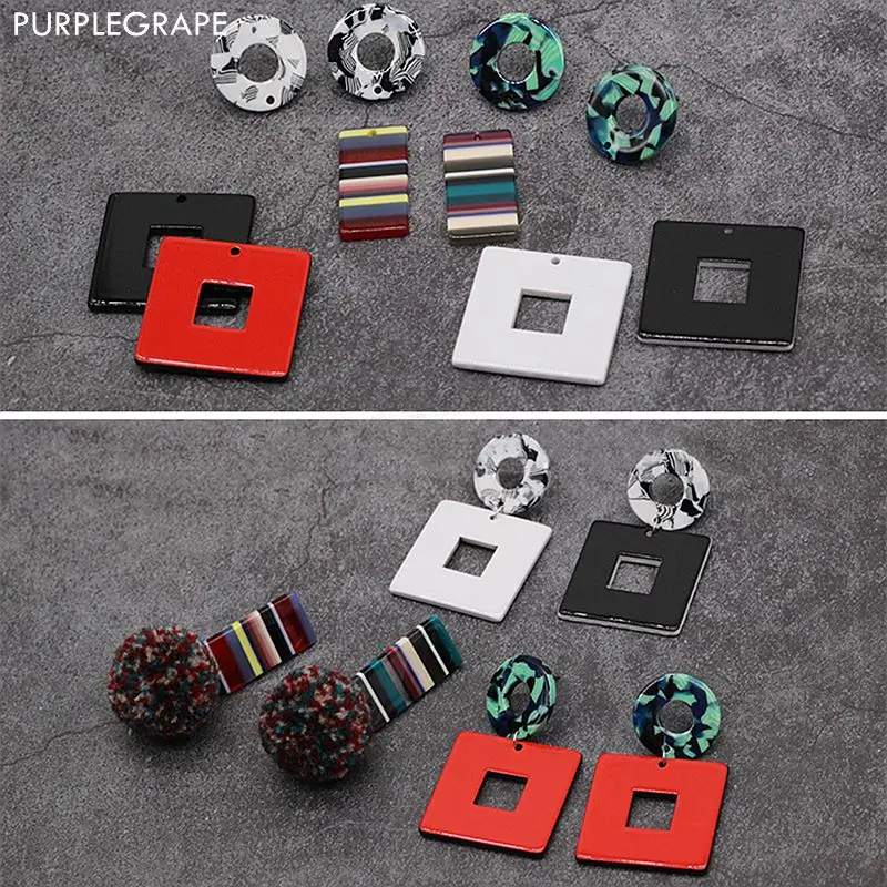 Геометрическая подвеска из ацетата DIY ювелирные украшения HAccessories andmade модные