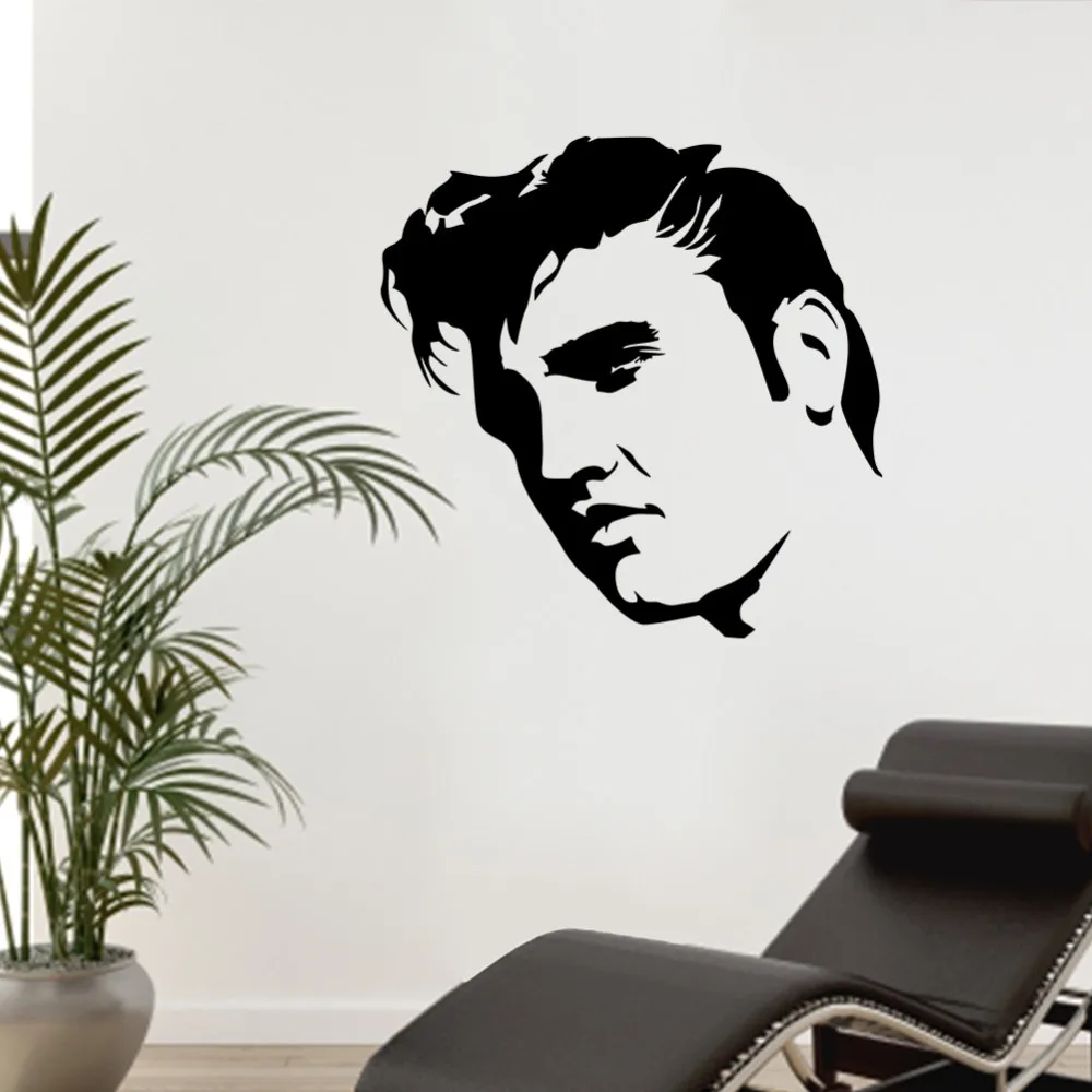 ELVIS PRESLEY большая спальня настенная художественная наклейка трафаретная матовая
