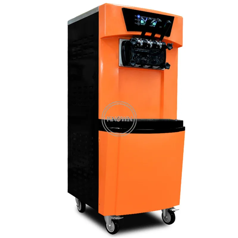 

Rainbow Can Be Customized Commercial New Design 25L/H Soft Ice Cream Machine Ice Cream Maker With Air Pump And Precool Free Ship