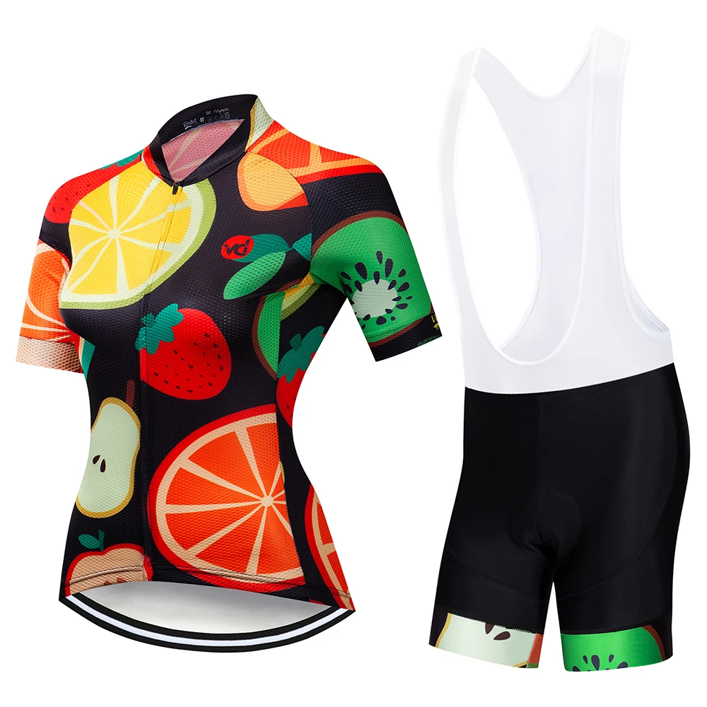 Jersey and bib Pants VENDULL женщина Велоспорт Джерси комплект Pro велосипедная спортивная одежда с коротким рукавом велосипедная одежда Maillot Ropa Ciclismo01 - Цвет: Jersey and bib Pants