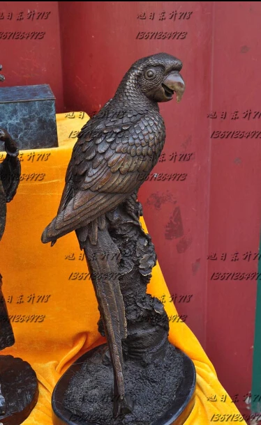 SCY Western European parrot animal bronze sculpture statue copper handicrafts | Дом и сад