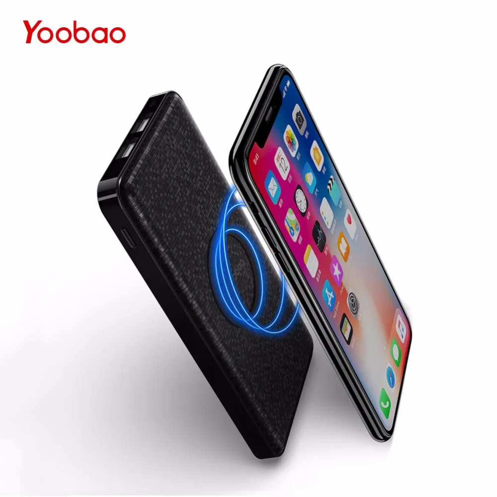 Yoobao Беспроводной внешний аккумулятор 5000 мАч для iPhone X 8 Универсальное портативное
