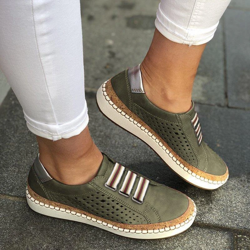 

2021 New Sneakers Women Vulcanize Shoes Fashion Casual Breathable Shoes Female Soft Leather Flats Ladies Sneakers Plus Size 43