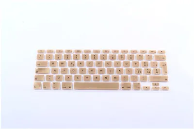 EU layout Gold Итальянский lingua italiana защитный чехол для клавиатуры для Macbook air 13 Pro 13 15 силиконовая пленка наклейка ЕС Великобритания - Цвет: EU layout Gold
