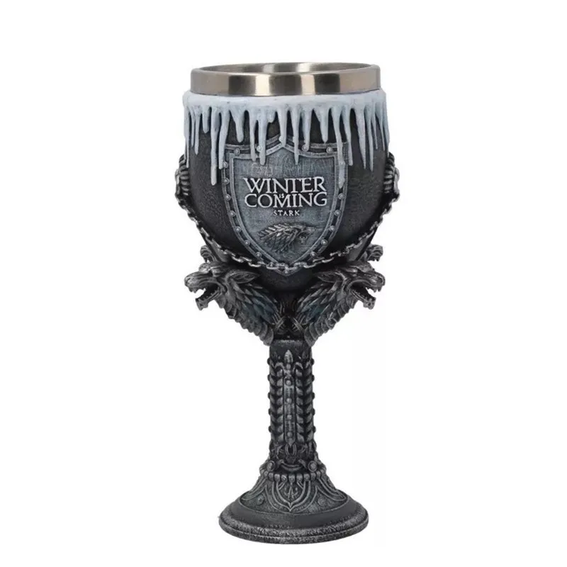 Волк кружка Кубок Игра престолов кружки зима близится кофе вино из нержавеющей стали смолы чашки Творческий пиво напиток сок чашка