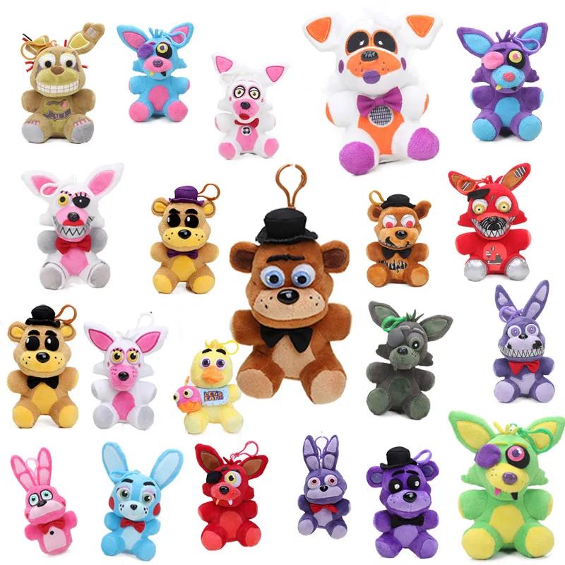 14 см Five Nights At Freddy's 4 плюшевая подвеска FNAF Foxy Chica Bonnie Золотой Фредди кошмар Фредди медведь брелок игрушки