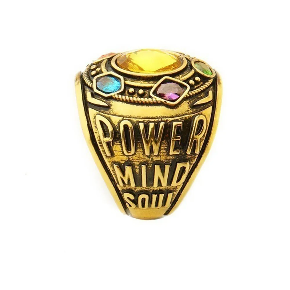 Мощное кольцо Infinity Wars Thanos Jewelry мужское с надписью модные украшения для влюбленных