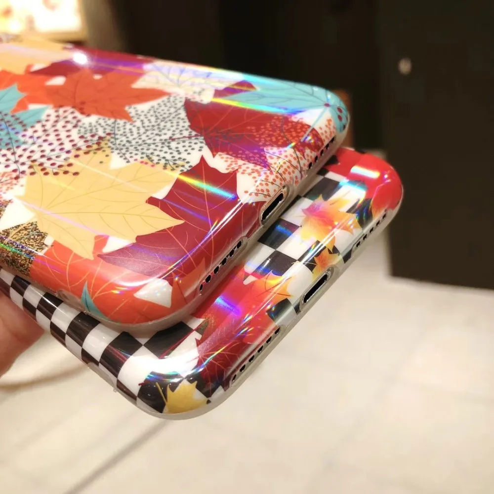 Цветной лазерный чехол Boucho для Apple iphone X XS MAX XR 6 6s 7 8 plus милый с изображением