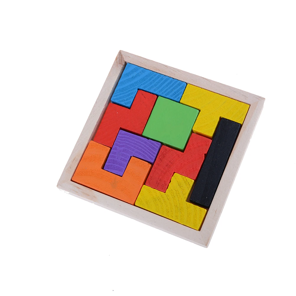 Деревянный пазл Tangram Brain Teaser обучающая игра для детей детские игрушки пазлы