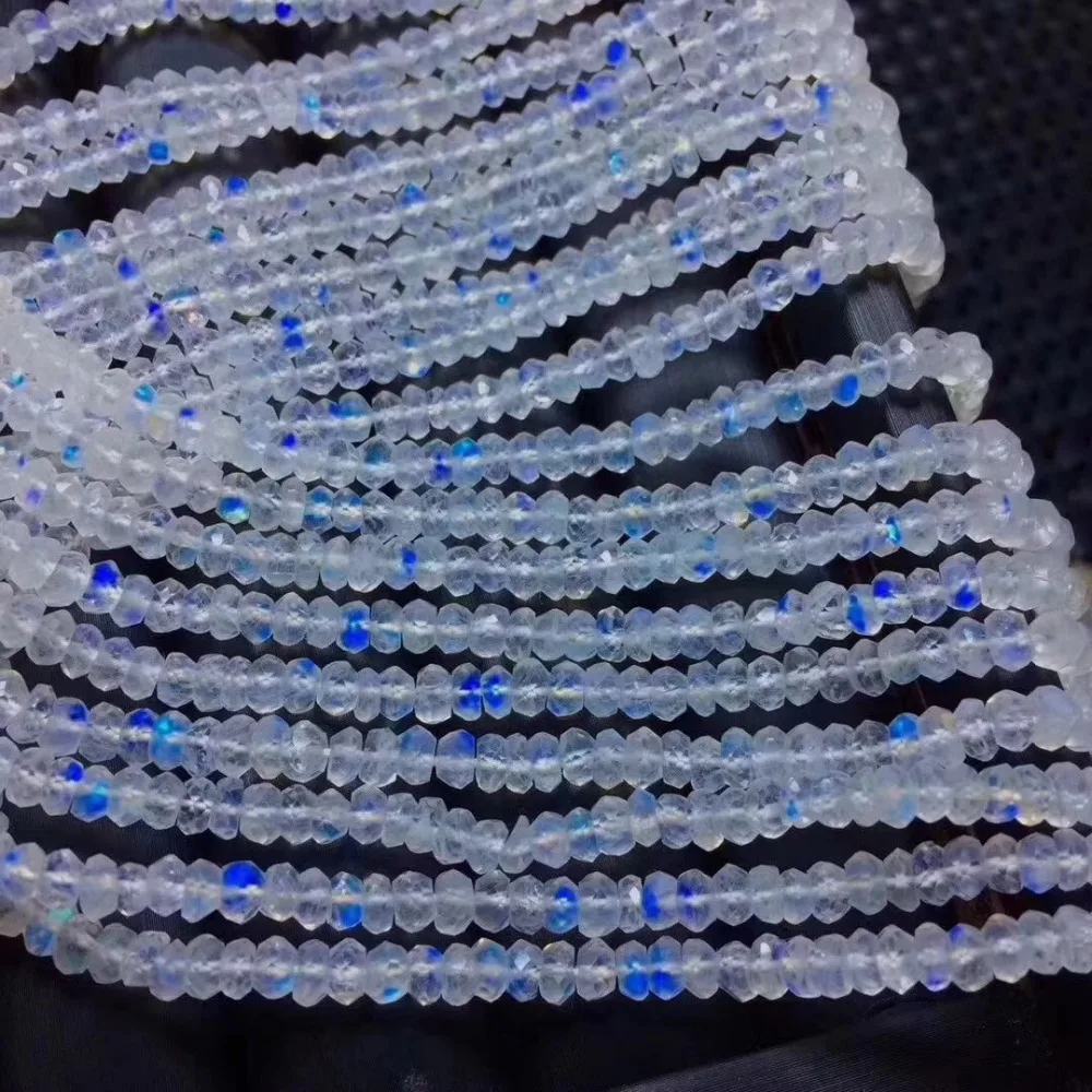 Бусины с лунным камнем 4 5*2 мм 14 дюймов|faceted moonstone beads|faceted beadsfaceted gem stone beads |