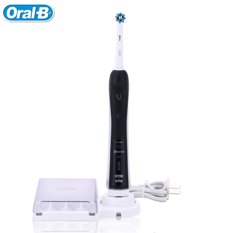 Oral B 3D электрическая зубная щетка Pro 7000 Smart Black с Bluetooth Deep Clean 6 типов Чистая модель