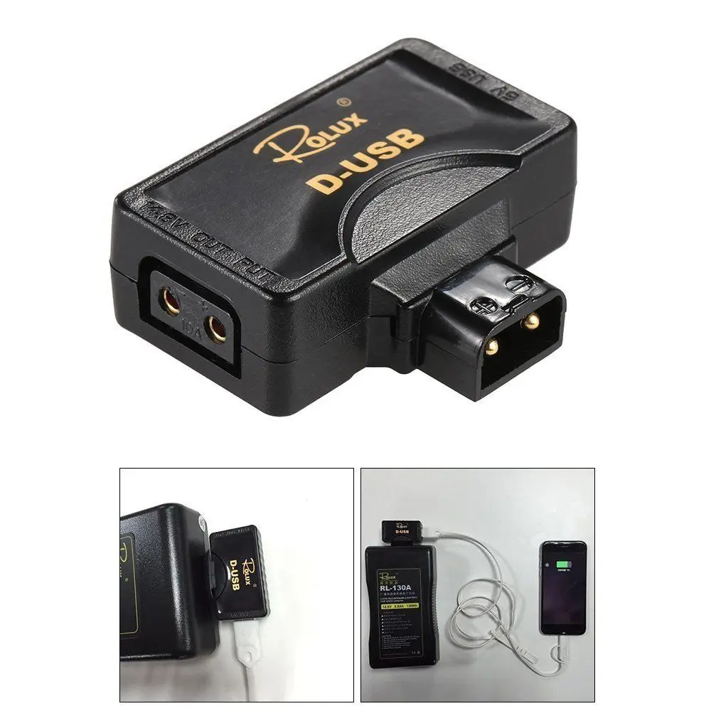 Rolux D-Tap/P-Tap к usb-переходник для sony V-mount V-фиксированный аккумулятор | Электроника