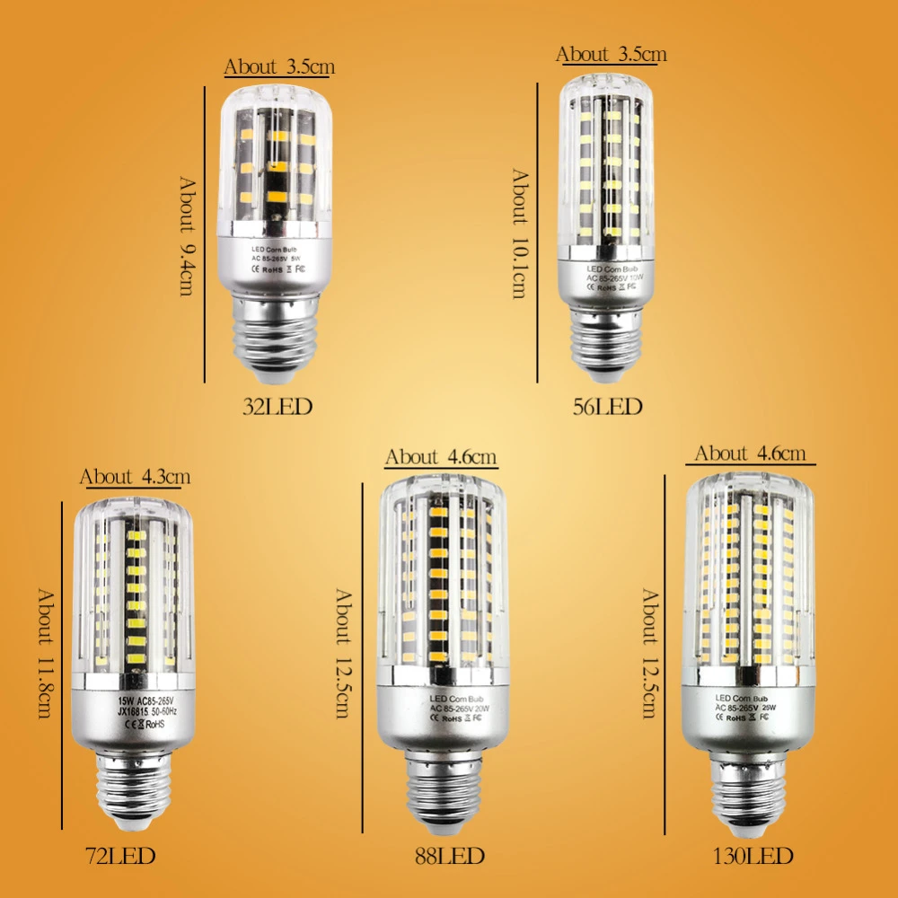 1 упаковка JJD E14 светодиодный лампы кукурузы 32 56 72 88 130 s E27 светодиодная люстра SMD5736