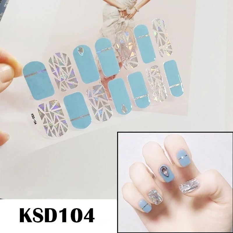 Леди KINDOM DIY стикеры 3D на ногти Nail Art Лазерная целлофановая блестки накладные ногти водонепроницаемый дизайн ногтей экологическая фольга для обертывания ногтей