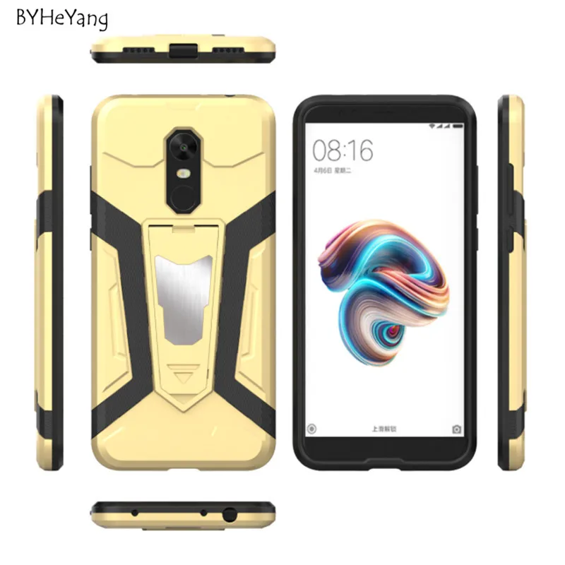 BYHeYang for Xiaomi Redmi 5 Plus Case Cover Car Magnetic Phone Holder Anti-knock Armor |