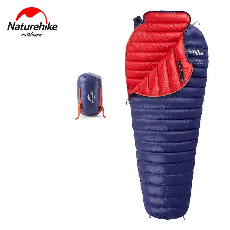 Naturehike CW300 Outdoor Camping Ultralight Mummy Goose Down Sleeping Bag Spring Autumn Winter Tent Light weight bags |