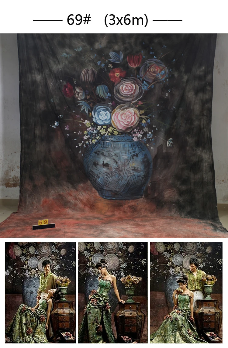 Фотофоны на заказ ручная роспись муслиновые цветы ваза фотография для детей