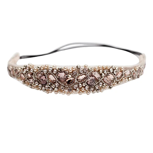 Women's Sweet Lace Faux Pearls Hairband Rhinestone Crystal Headband Head Piece 9TP6 | Аксессуары для одежды