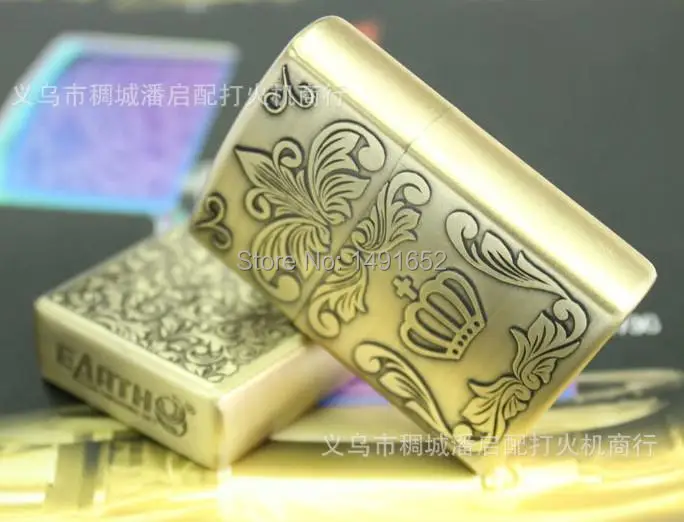 High Quality bronze Fashion oil kerosene lighters C1 Windproof Metal Smoking Fuel Lighter | Дом и сад