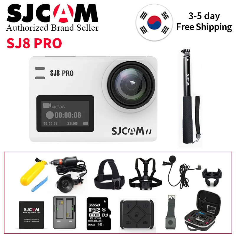 SJCAM SJ8 Pro Экшн камера 1296P 4K 30fps/60fps Спортивная DV с дистанционным управлением шлем