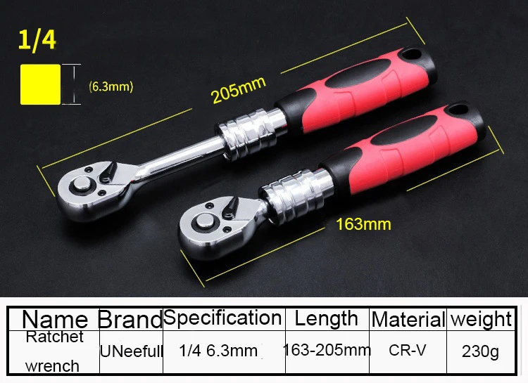 Новое поступление из 1 предмета CR V гибкий храповой ключ 1/4 &quot3/8&quot 1/2 &quotгнездовая