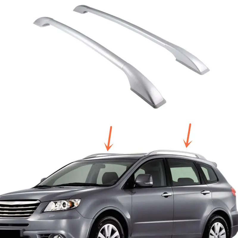 2 шт. алюминиевые Серебристые рейки на крышу для Subaru Tribeca 2008 2014|aluminum top|aluminium