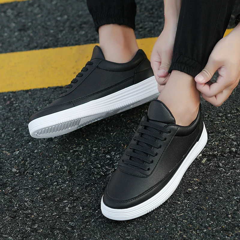 Men PU Shoes Fashion Men's Casual Flats Autumn Sneakers Hombre Deportiva Classic Street Leisure | Обувь