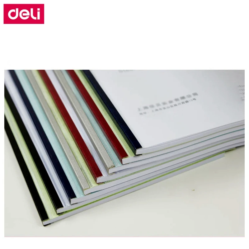 5 шт./лот Deli A4 21-50 мм(176-495page) стальной корешок термопереплет обложки стальная Хрустальная Обложка Матовая Обложка переплет обложки