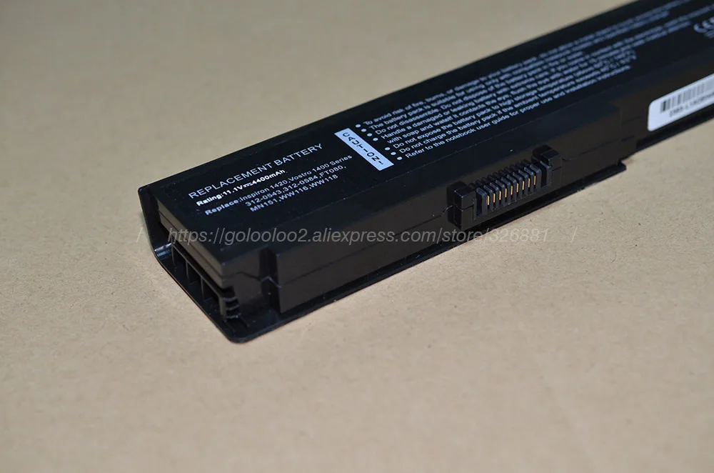Golooloo 4400MaH лаптоп с Батарея для dell Inspiron 1420 Vostro 1400 312-0543 312-0584 451-10516 FT080 FT092 KX117 NR433 WW116 |