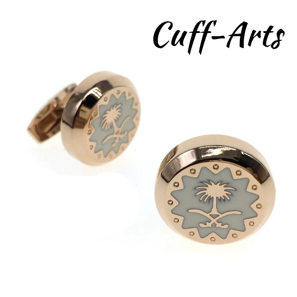 

Cuffarts Cufflinks For Mens 1 Pair Cuff Links 2018 Tie Clip Men Jewelry Gold Circle Father Day Gemelos Brass Cufflink C20037