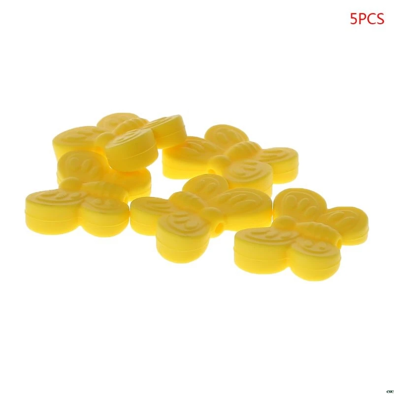 

5 Pcs Silicone Bead Food Grade Beads Non-toxic Teether Baby Teething Pacifier DIY Soother Butterfly Newborn Nursing Bite Chew