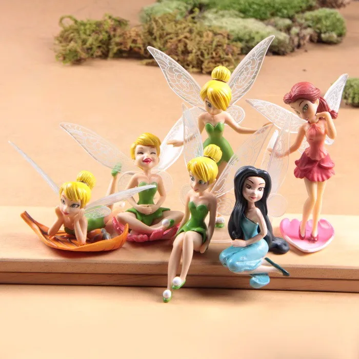 6 шт./компл. аниме Tinkerbell сказочные фигурки игрушки «Динь-Динь» ПВХ фигурки Куклы
