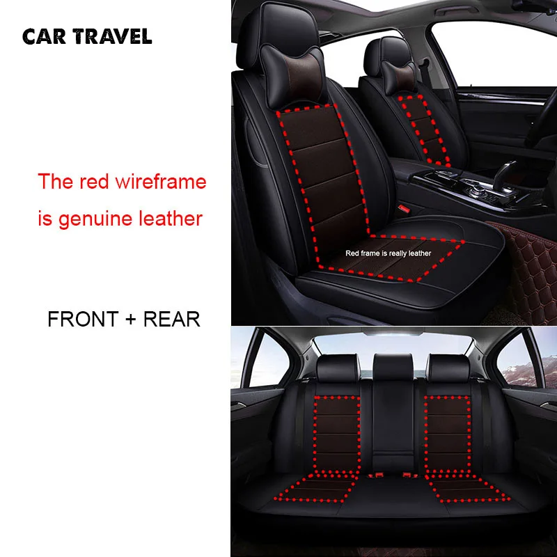 black with coffee Натуральная кожа сиденья для peugeot 407 308sw 607 307CC 3008 206CC 307SW 4008 защитное покрытие автомобильного сиденья авто аксессуары - Название цвета: black with coffee