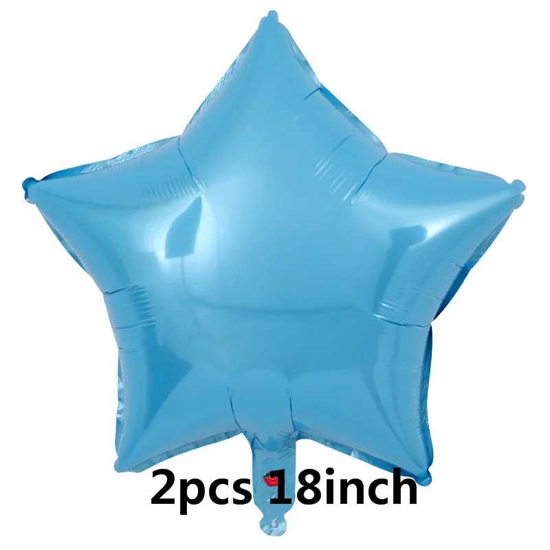 2pcs GIHOO 1 комплект, воздушные шары на день рождения, голубые, розовые, с цифрами, фольгированные шары на 1, 2, 3, 4, 5, 6, 7, 8, 9 лет, украшения на день рождения, Детские шары - Цвет: 2pcs