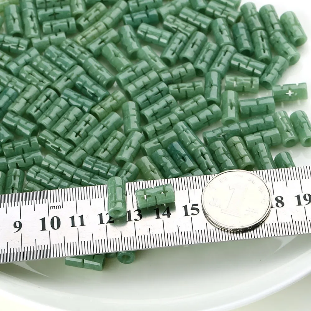100Pcs Chinese Natural A Grade Jade (Jadeite) Passepartout Scattered Beads.1.1g | Украшения и аксессуары