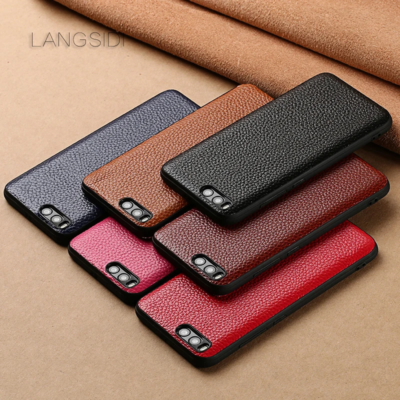 Wangcangli брендовый чехол для телефона личи зернистый полуобернутый Xiaomi Mi 6 Чехол