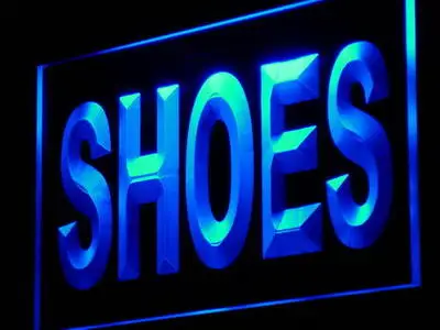 I999, магазин обуви, дисплей, металлический декор, неоновые фотообои, знаки ВКЛ./ВЫКЛ., 20 + цветов, 5 размеров