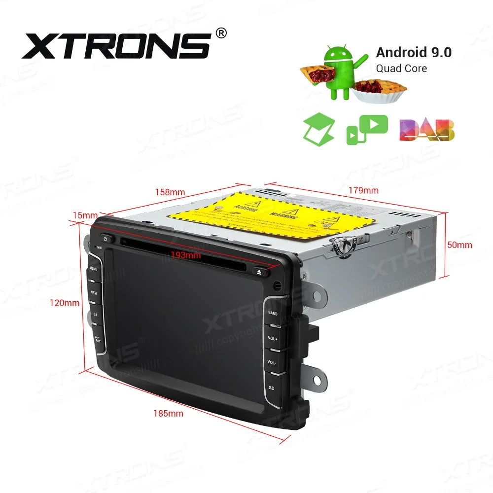 XTRONS 1 Din 7 ''Android 9 0 автомобильный DVD плеер для Renault Captur символ Dacia Logan Dokker Duster Sandero