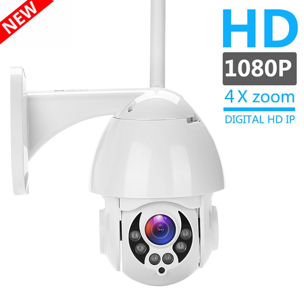 Ip камера WiFi 2MP 1080P Беспроводная PTZ скоростная купольная CCTV IR Onvif ip Wi Fi наружного