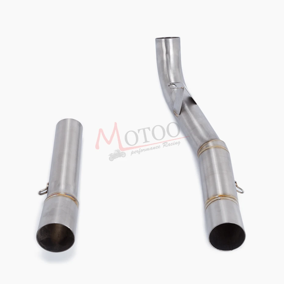 Motorcycle Exhaust Middle Connect Pipe Round Link Muffler Stainless Steel For Kawasaki Z1000 2007 2008 2009 | Автомобили и