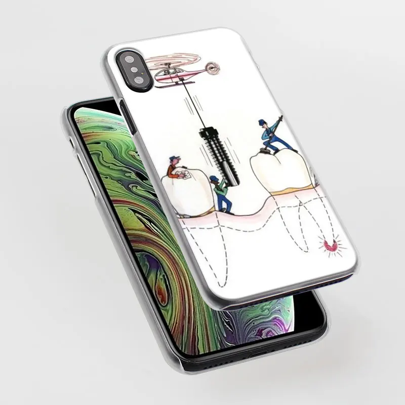 Стоматологический зуб чехол для телефона для Apple iPhone X XR 7 8 Plus 6 6s Plus XS MAX 11 Pro Max SE чехол для телефона Coque
