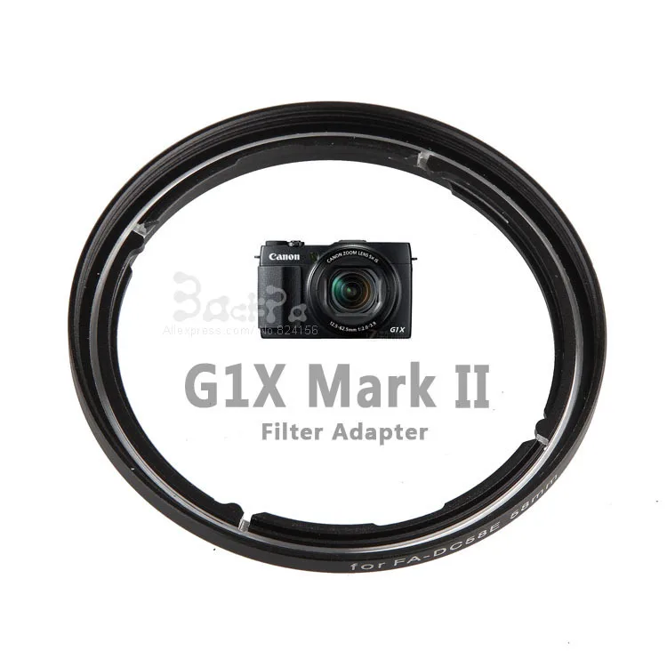 Алюминиевый FA-DC58E фильтр для объектива адаптер подходит для PowerShot G1X Mark II камера переустановка 58 мм УФ фильтр/бленда