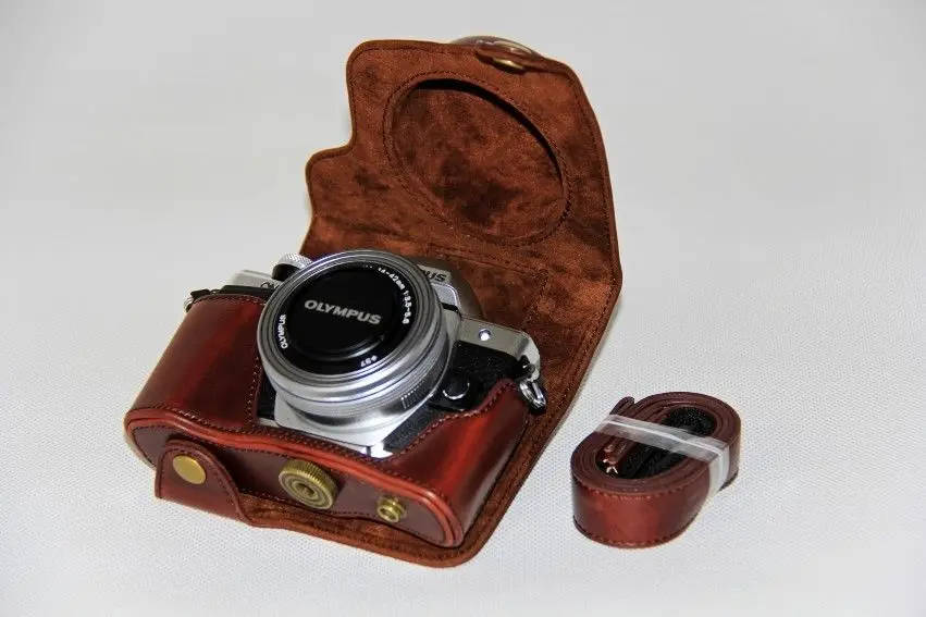 Чехол для фотоаппарата Olympus из искусственной кожи Mark III EM10III EM10 чехол с ремешком и