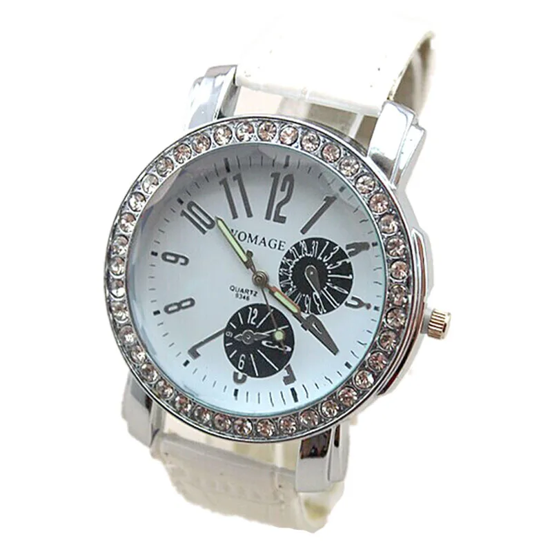 Популярные женские часы брендовые роскошные круглые с кристаллами 8 цветов