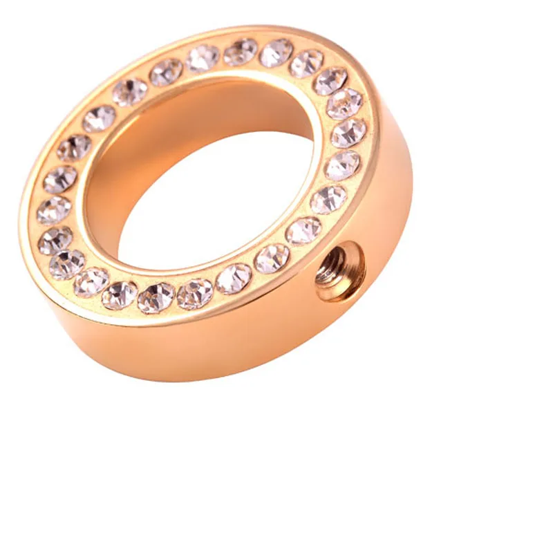 

IJD8515 Stainless Steel Inlay Crystal Round Cremation Pendant Necklace Paved Memorial Ashes Keepsake Urn Necklace Jewelry