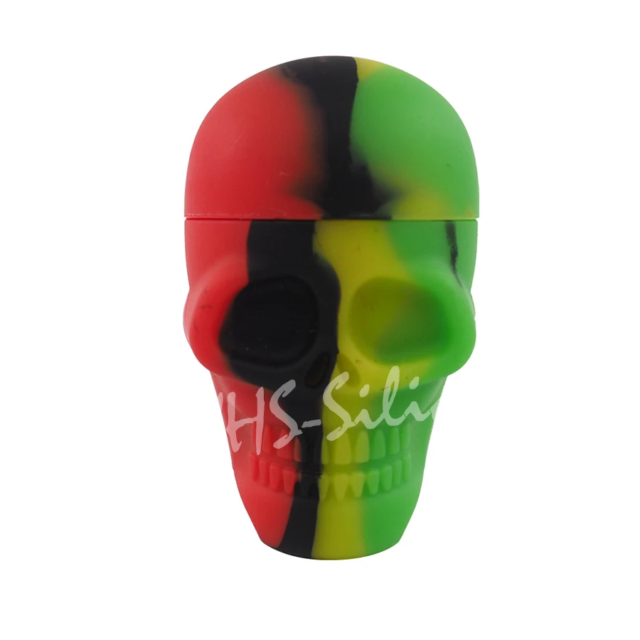 rasta black 15 мл силиконовый антипригарный восковой контейнер в форме черепа термостойкий многофункциональный контейнер для хранения масла многоцветный для электронной сигареты - Цвет: rasta black