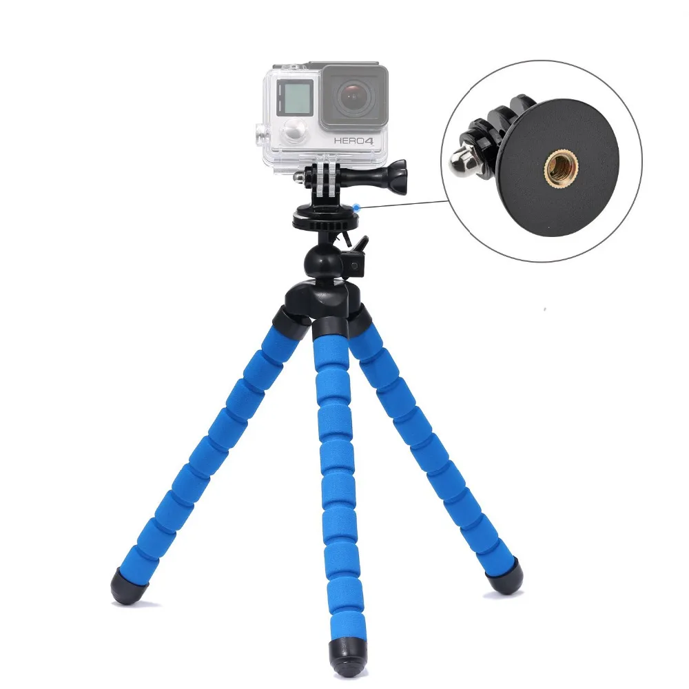 Гибкий штатив Трипод 10 6 дюйма с держателем и адаптером для штатива Gopro Hero 3/3